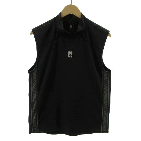 デサント Descente Tシャツ ハイネック ノースリーブ ロゴ Functional Sportsystem ブラック 黒 L メンズ 155 ベクトルパーク