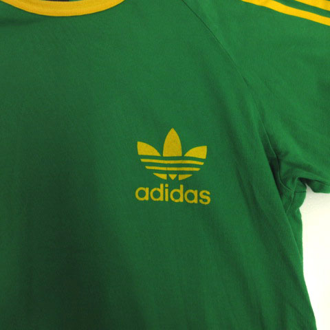 【US規格】希少 adidas CBAA 3ライン サッカーシャツ グリーン 緑 アディダス adidas Tシャツ 半袖 ロゴフロッキー 3本ライン
