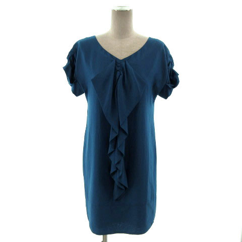 Viaggio Blu ビアッジョブルー　馬柄パフスリーブブラウス 半袖 Viaggio Blu ビアッジョブルー 馬柄パフスリーブブラウス 半袖