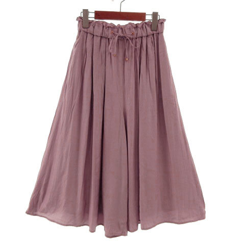 ジルスチュアート Jill Stuart パンツ ガウチョパンツ スカンツ ウエストゴム ピンク系 グレーピンク Fr レディース 155 ベクトルパーク