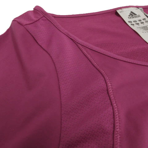 アディダス adidas Tシャツ 五分袖 CLIMACOOL ピンク系 ピンク