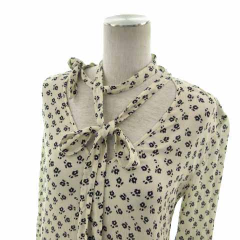 マックス&コー MAX&CO. ワンピース Vネック リボン 長袖 ミディ丈 花柄  