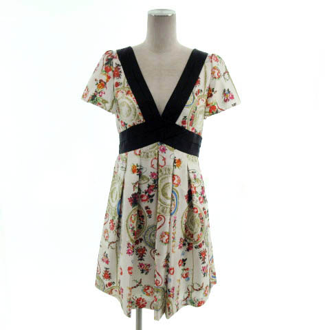 未使用品 シンシアローリー CYNTHIA ROWLEY ワンピース Vネック 半袖  