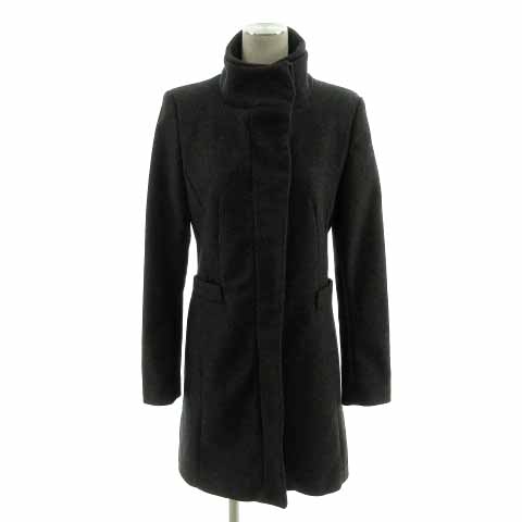 ザラ ベーシック ZARA BASIC コート スタンドカラー ジップアップ 