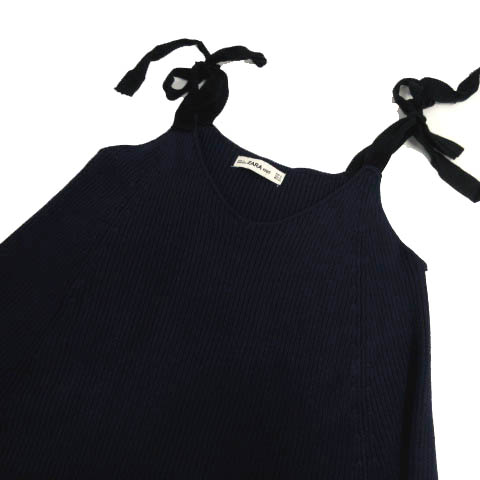 ザラ ZARA ワンピース キャミワンピ ひざ丈 切替え ショルダー