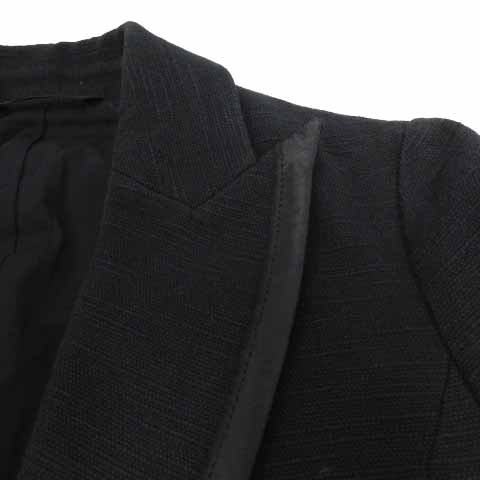 【未着用】ユナイテッドアローズ　ピークドラペル　ブラックコート ユナイテッドアローズ UNITED ARROWS SLITZ ジャケット ピークド