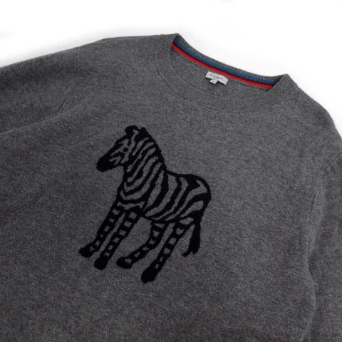 ポールスミス PAUL SMITH ニット セーター 長袖 シマウマ ウール