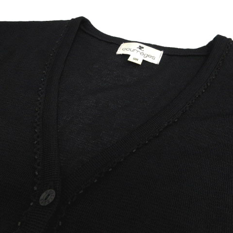 クレージュ courreges カーディガン ニット ビーズ 刺繍糸 長袖