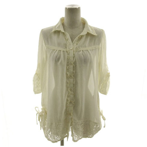 未使用品 アクシーズファム axes femme シャツ スキッパーカラー  