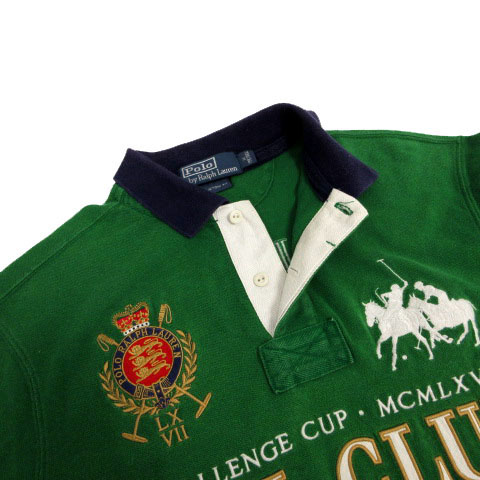 Polo by Ralph Lauren ラガーシャツ グリーン/ホワイト　S Polo by Ralph Lauren ラガーシャツ グリーン/ホワイト S 楽天