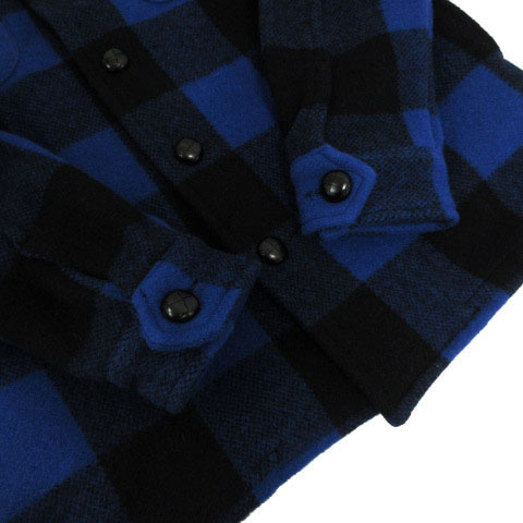 【美品】マーブルズ Marbles 9STARS バッファロージャケット 青黒 未使用品 マーブルズ Marbles 9STARS BUFFALO CHECK CPO JACKET