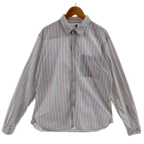 マーガレットハウエル MHL. シャツ 長袖 日本製 コットン ストライプ  