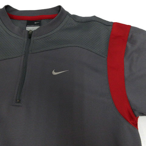 【新品未使用】Nike 半袖 ジップアップ ジャケット 黒・灰色 2XL NIKE ナイキ ジャケット メンズ アウター ジップアップ ナイキ