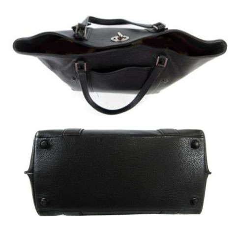 COLE HAAN コールハーン ターンロックトートバッグ レザー 黒