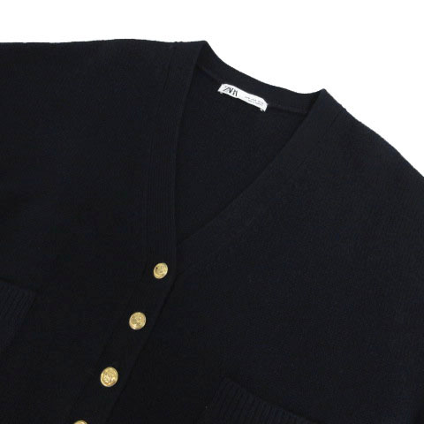 ザラ ZARA カーディガン ニット 長袖 オーバーサイズシルエット 厚手 
