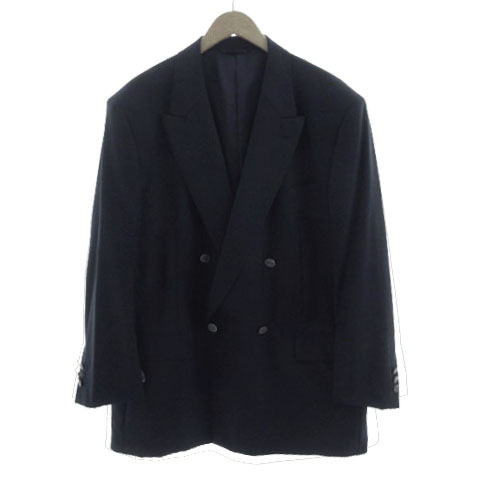 グレシャム GRESHAM ジャケット 紺ブレ ピークドラペル ダブル
