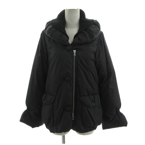 大きいサイズ】マレーラ ダウンコート ファー付き ベルト付き 黒