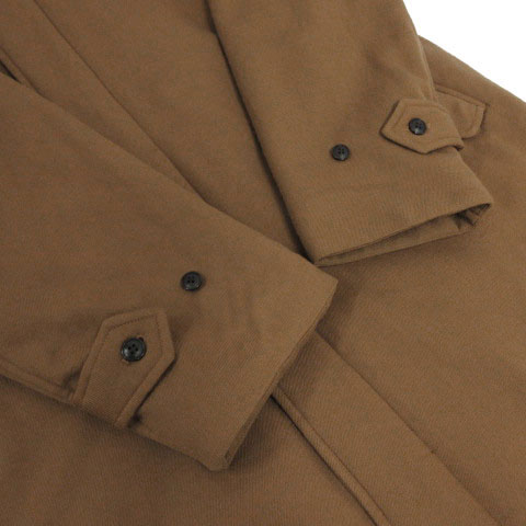 【中古】ジムフレックス Gymphlex コート スタンドカラー オーバーサイズシルエット 中綿入り ウール混 茶系 L メンズ ジムフレックス Gymphlex コート スタンドカラー オーバーサイズ