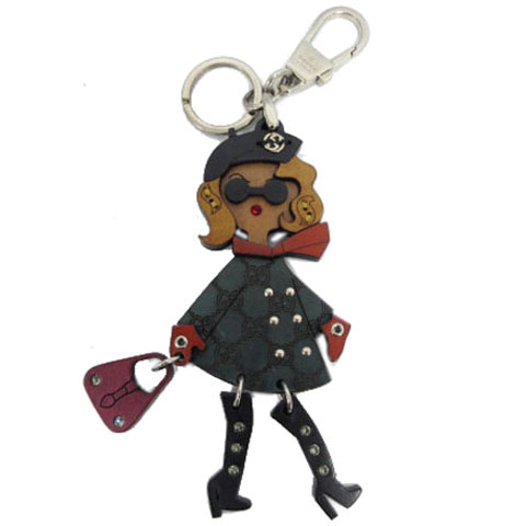 希少　GUCCI キーホルダー　　　マドモアゼル　ガール　ラインストーン 希少 GUCCI キーホルダー マドモアゼル ガール ラインストーン