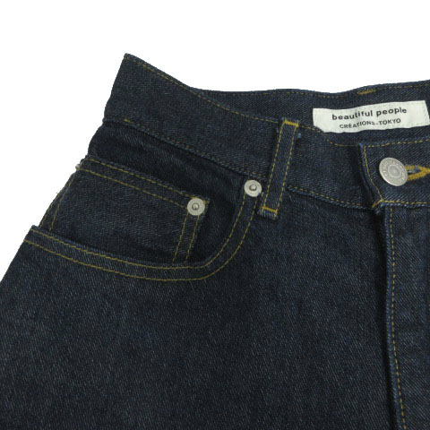 25SS beautiful people ワイドデニムパンツ インディゴブルー 25SS beautiful people ワイドデニムパンツ インディゴブルー