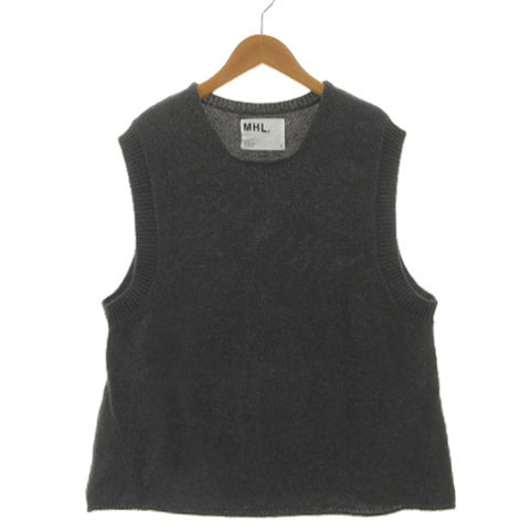 MHL コットンベスト MARGARET HOWEL マーガレットハウエル MHL. FADED COTTON TWILL ニットベスト 595