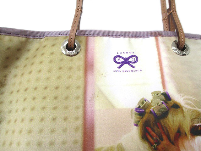 アニヤハインドマーチ ANYA HINDMARCH 転写 トート ハンド バッグ  