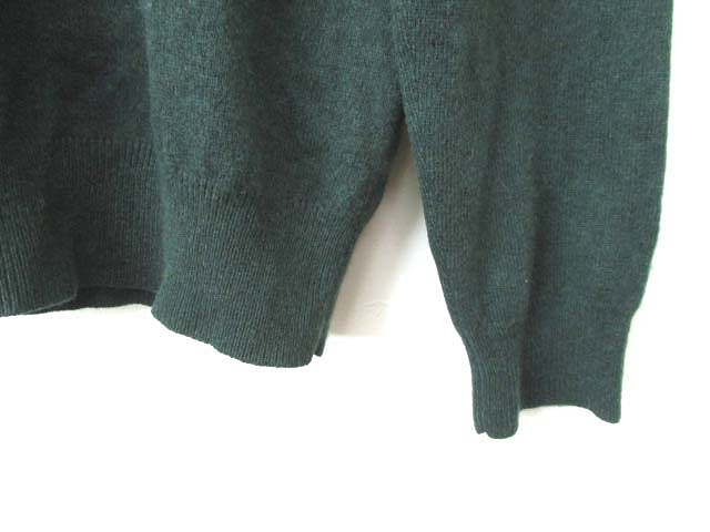 ユニクロ Uniqlo カシミヤ100 ニット セーター 長袖 丸首 無地 M 緑 ユニクロ Uniqlo カシミヤ100 ニット セーター 長袖 丸首 無地 M 緑