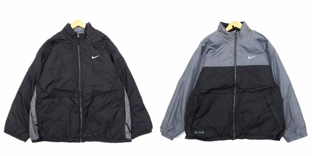 ナイキ Nike リバーシブル 中綿 ジャケット ブルゾン アウター アウトドア スポーツ L グレー ブラック メンズ 8 12 メンズ 159 ベクトルパーク