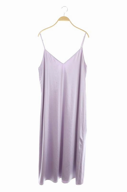 ロペ Rope aw レザーライクサテンキャミワンピース キャミワンピ ロング セミフレア 38 ラベンダー Cm レディース 160 ベクトルパーク