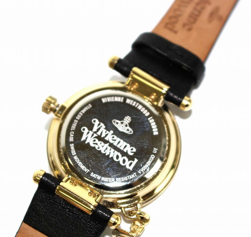 Vivienne Westwood 黒 時計 チャーム ヴィヴィアンウエストウッド Vivienne Westwood 腕時計 オーブ