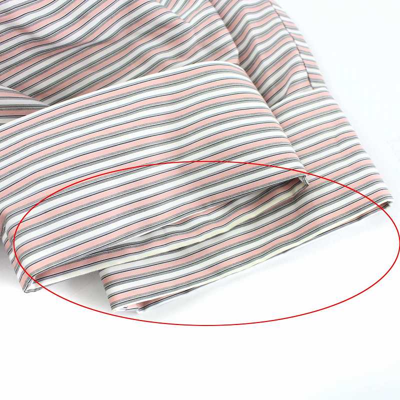 エブール ebure ストライプ ワンピース ロング 半袖 リボンベルト付き  