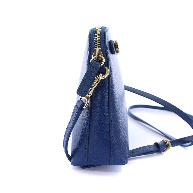 美品 FURLA フルラ パイパー 2way ハンドバッグ ショルダー付 ブルー 中古・古着通販】FURLA (フルラ) パイパー2WAYショルダーバッグ ブルー
