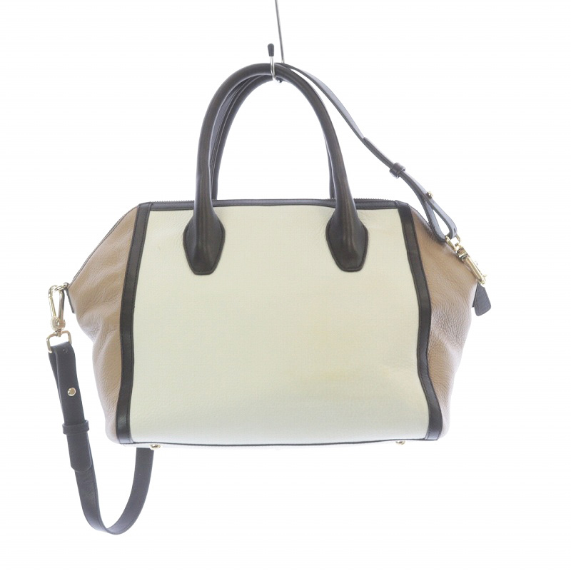 フルラ FURLA ハンドバッグ ショルダーバッグ 2WAY レザー 白 茶 