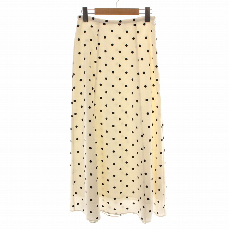 ノーブル NOBLE 21AW ドットプリントソフトフレアースカート ロング  