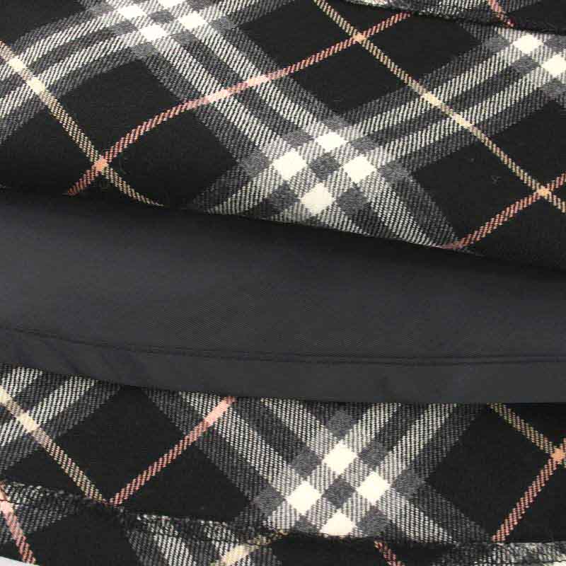 BURBERRY ブラックホワイトチェック フレアスカート 160