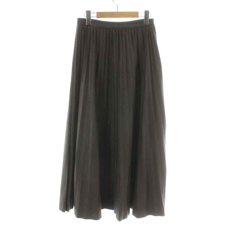 クラネ CLANE プリーツスカート ロング マキシ フレア ウール混 38 M  