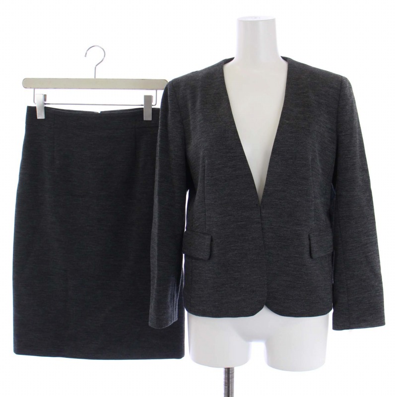 トゥモローランド TOMORROWLAND スーツ セットアップ 上下 ノーカラー  