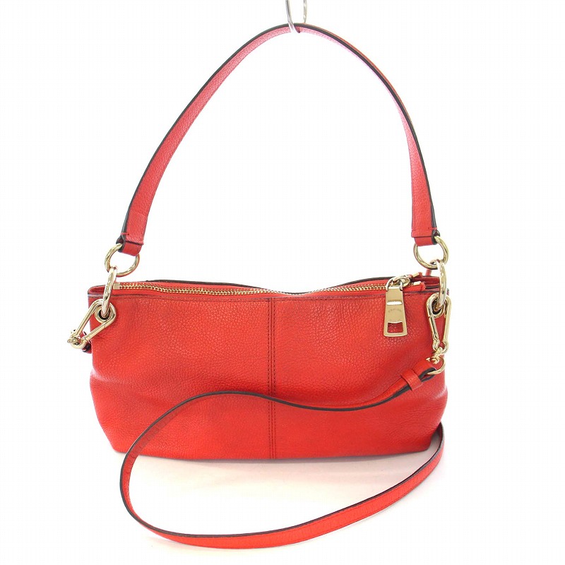 COACH 2way チャリーショルダーバッグ エンボスドホース＆キャリッジ