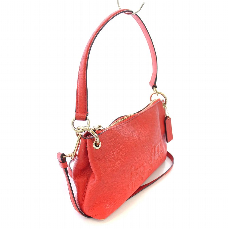 COACH 2way チャリーショルダーバッグ エンボスドホース＆キャリッジ