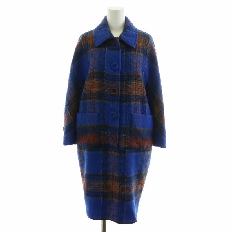 アキラナカ AKIRA NAKA ワンピース ひざ丈 チェック プルオーバー  