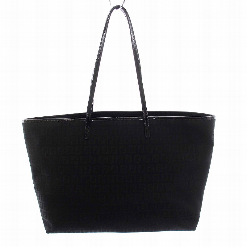 フェンディ FENDI ズッカ柄 トートバッグ ラインストーン ビジュー  