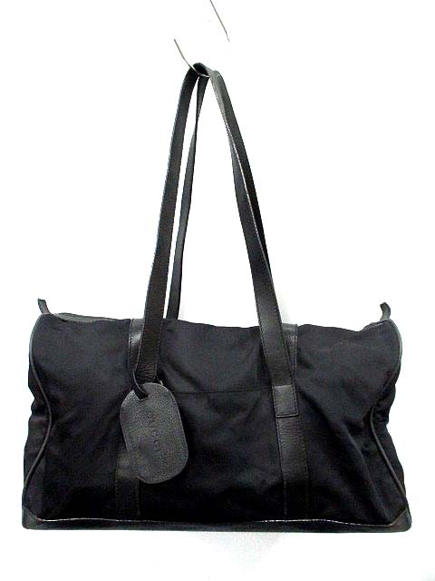 グッチ GUCCI バッグ ボストン ナイロン レザー 黒 /YO13 □MB