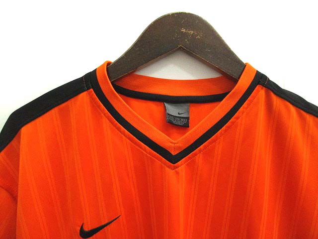 ナイキ Nike スポーツウェア カットソー Vネック ストライプ ジャージ 半袖 Xxl オレンジ Yo17 Mb メンズ 160 ベクトルパーク