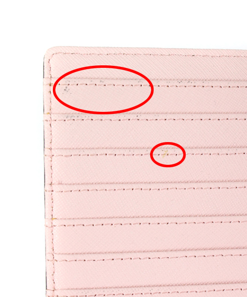 ケイトスペード KATE SPADE カードケース 手帳型 レザー ピンク /DK26 