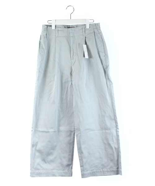 未使用品 アーバンリサーチ Urban Research パンツ ワイド チノパン 綿パン ロング ライトグレー L Dk56 レディース 160 ベクトルパーク
