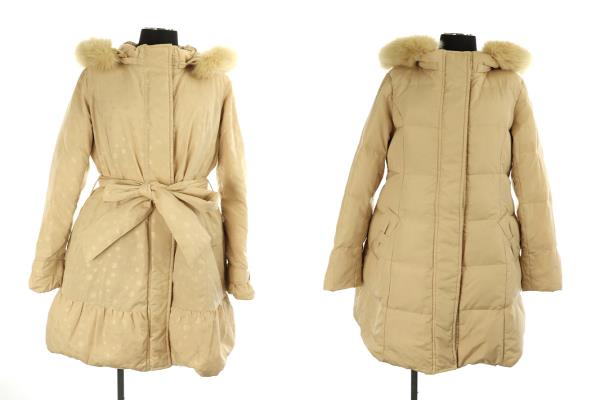 レッセパッセ Laisse Passe ダウンコート リバーシブル ジップアップ ファー付き ベルト付き フード付き 38 ベージュ Kn レディース 160 ベクトルパーク