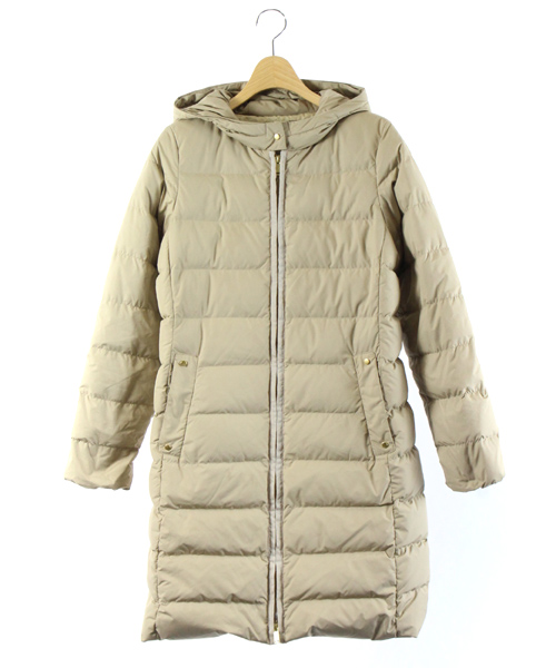 グリーンレーベルリラクシング ユナイテッドアローズ Green Label Relaxing コート ダウン ロング フード ベージュ 40 Dk10 レディース 160 ベクトルパーク