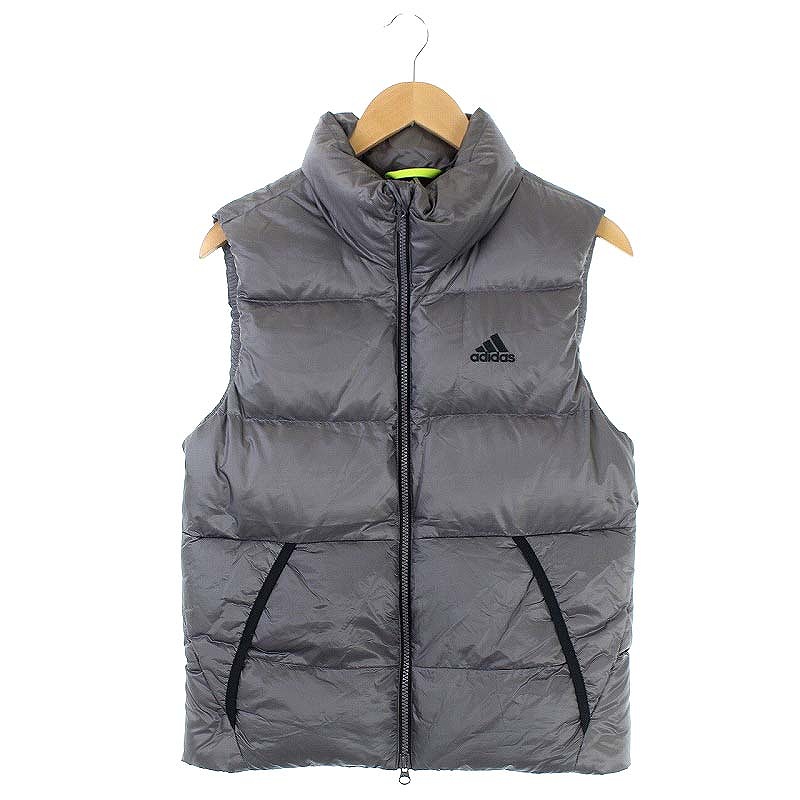 アディダス adidas ダウンベスト ジップアップ M グレー /AO 
