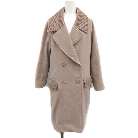 リリーブラウン Lily Brown 21ss ロングコート ダブル コーデュロイ 切替 アウター F ベージュ Ym レディース 160 ベクトルパーク