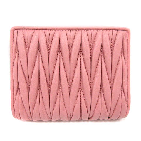 ミュウミュウ miumiu マテラッセ 二つ折り レザー 財布 ビジュー  